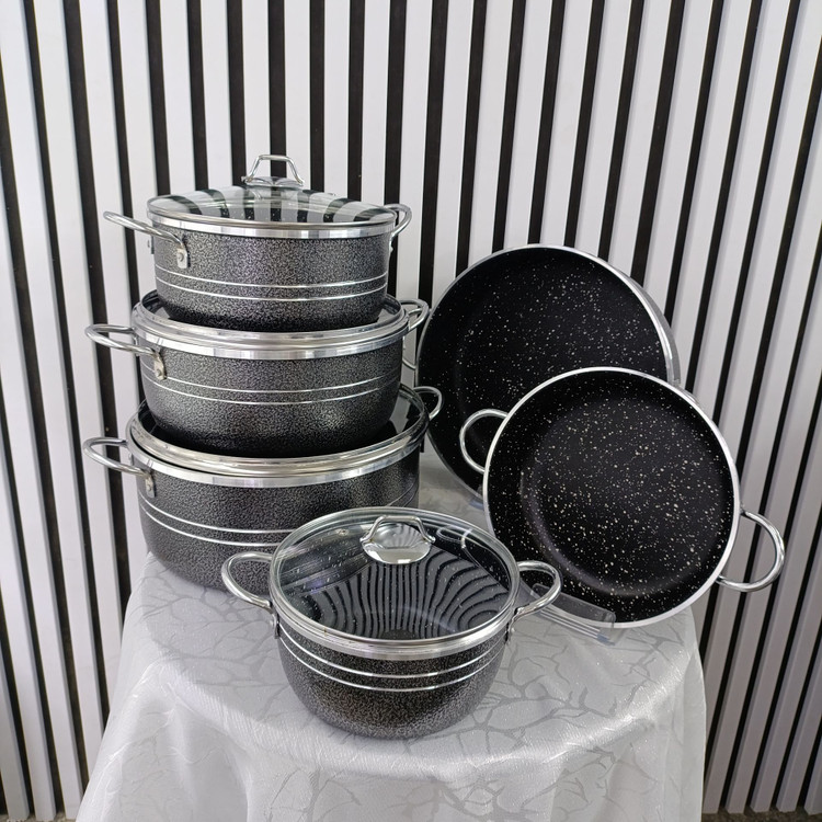 سرویس ۱۰ پارچه قابلمه اپیروس سربی گرانیتی