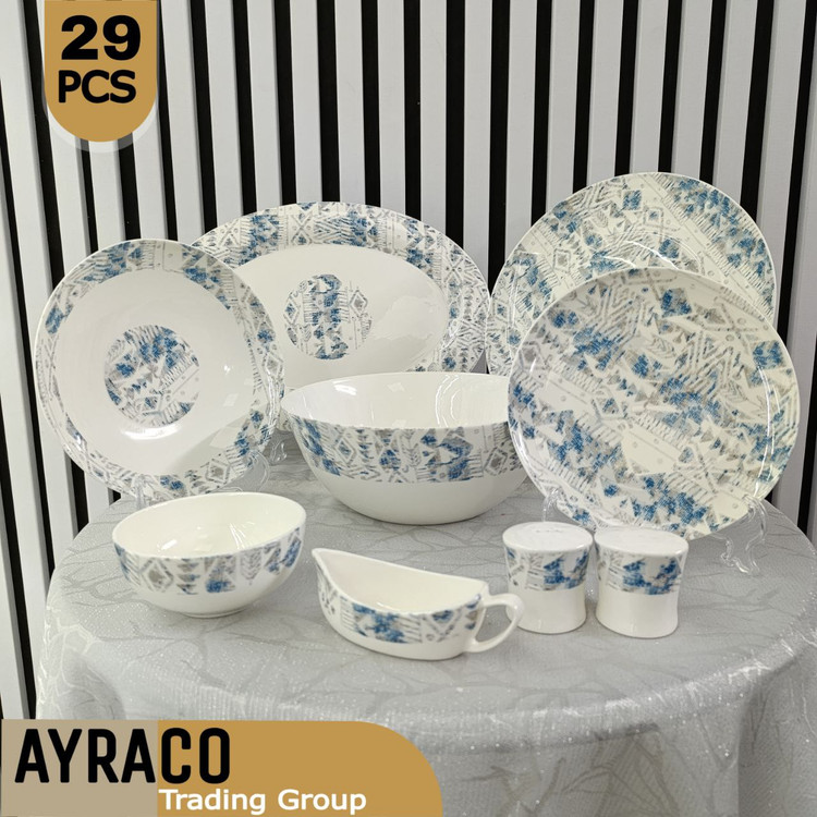 سرویس چینی 29 پارچه بنچاینا طرح 2 | سرویس غذاخوری شیک، لوکس و بادوام