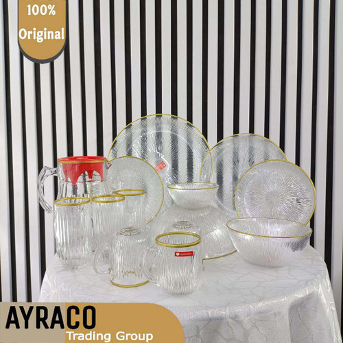 سرویس 46 پارچه سولو لب طلا برند نوری تازه | سرویس غذاخوری لوکس، شیک و بادوام