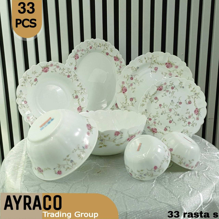سرویس غذا خوری 33 پارچه رستا صورتی قالب پیچ