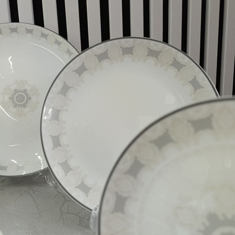 سرویس غذاخوری ۲۶ پارچه طرح 1066 خاکستری برند آیروپال