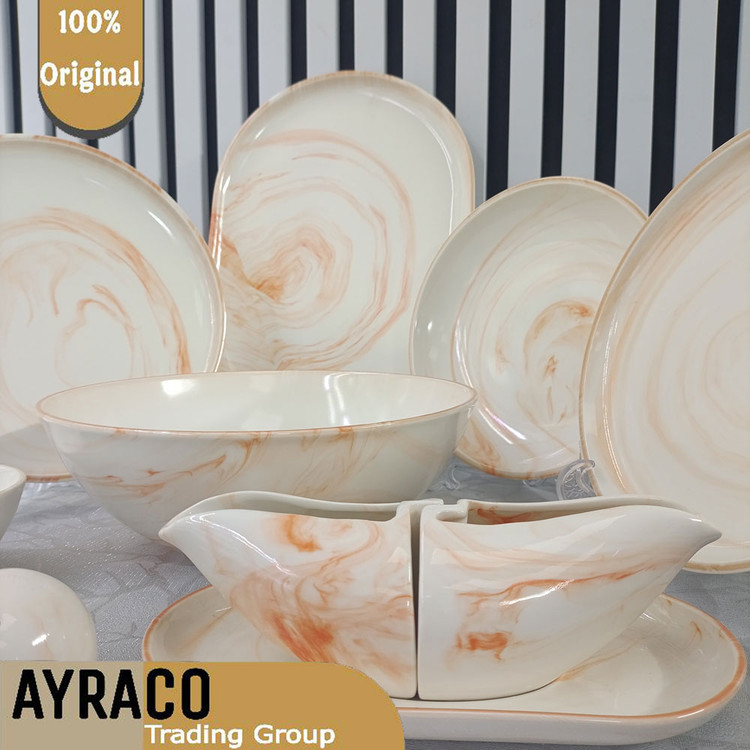 سرویس 31 پارچه استون طرح رنگ قرمز قهوه ای