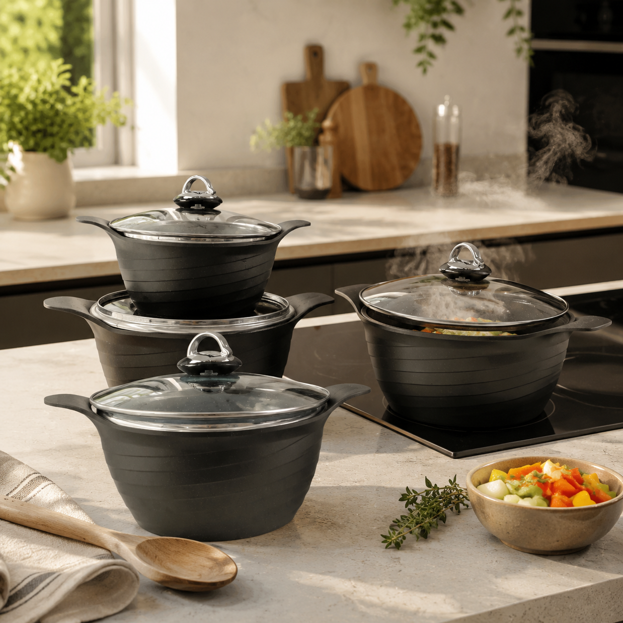 سرویس قابلمه 8 پارچه چدنی اپیروس مدل هدیه