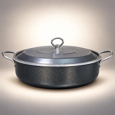 مجموعه قابلمه و تابه 4 پارچه هیشو (HISHO) رنگ سربی سایز 52