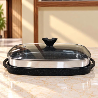 تابه گریل چدنی ام جی مدل مستطیلی دو رو سنگین